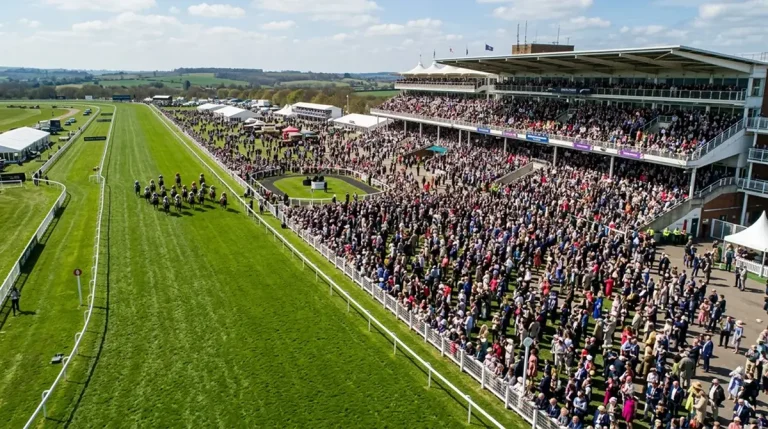 Data chart showing UK horse racing betting market revenue and trend lines